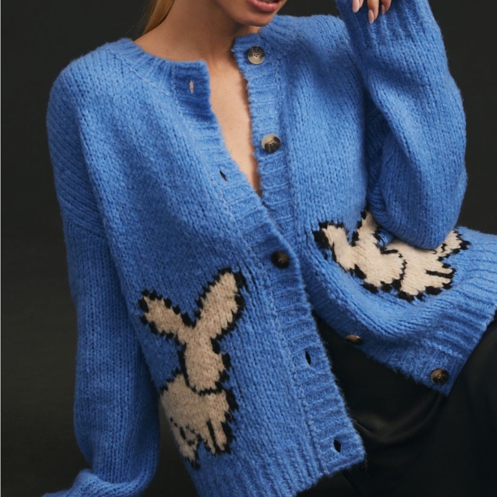 Anthropologie Maeve Bunny Slope Cardigan Sweater - brand new!